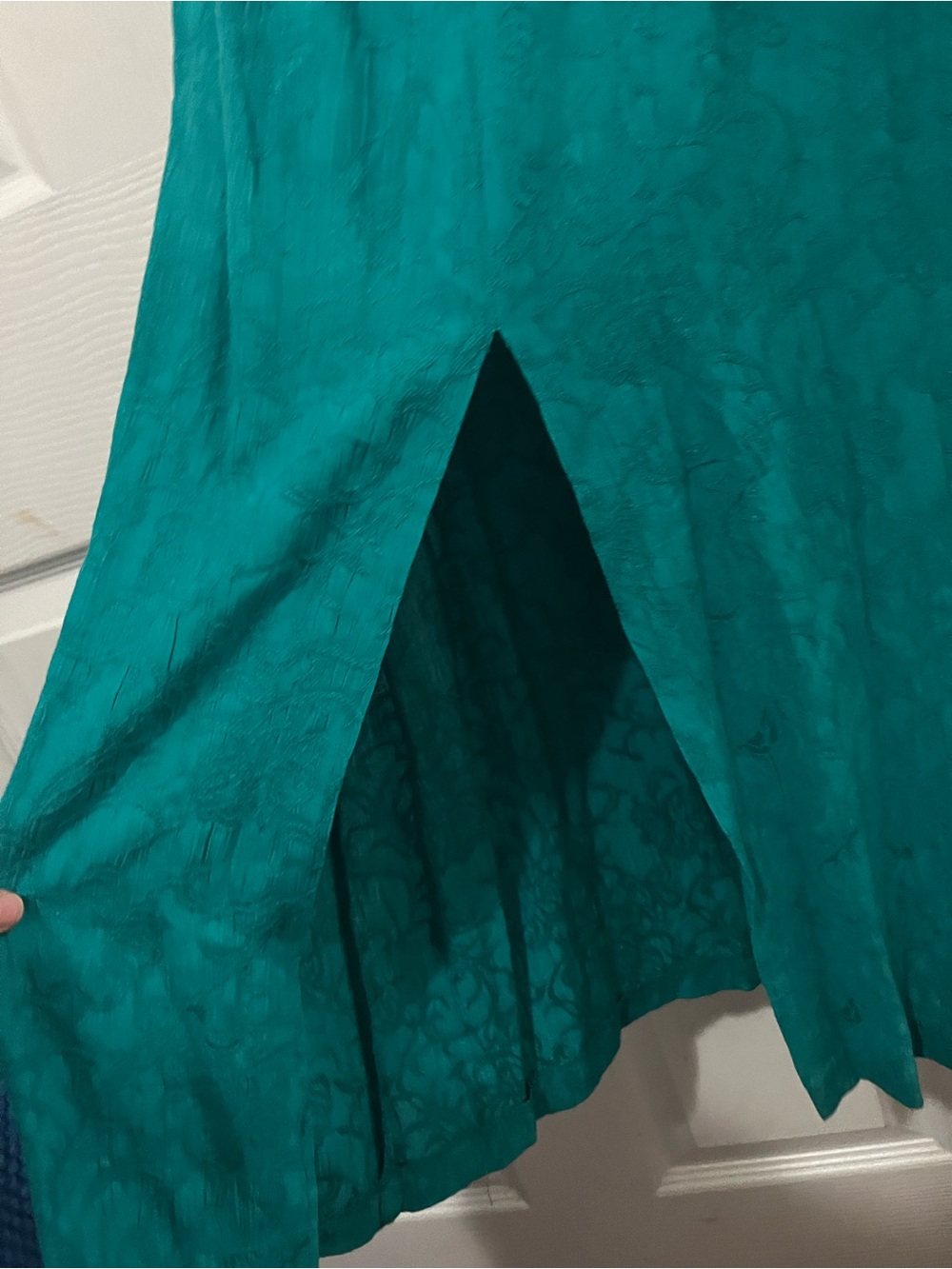 K Studio Teal Rayon Skirt Set - Vibrant Teal - Picture 5 of 6
